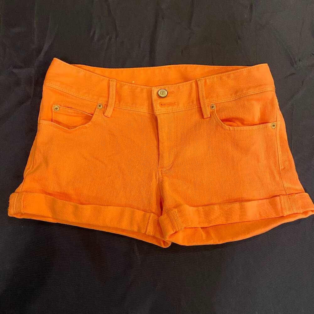 Lilly Pulitzer Clifton Jean Shorts Size 2 Orange 2" Stretch EUC Clifton Short